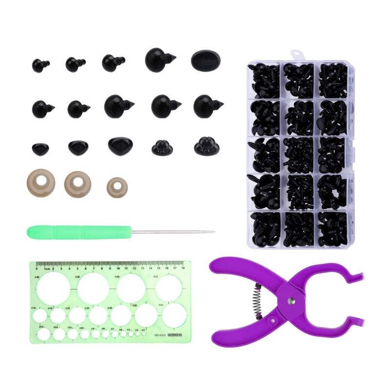 

476Pcs Safety Eye and Noses Assorted Size Plush Doll Eye Noses For Plush Doll Crochet Toy Stuffed Animal Crafting
