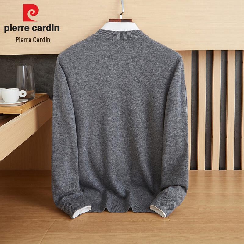 Pierre Cardin Men's Crew Neck Jacquard Knit Pullover Sweater