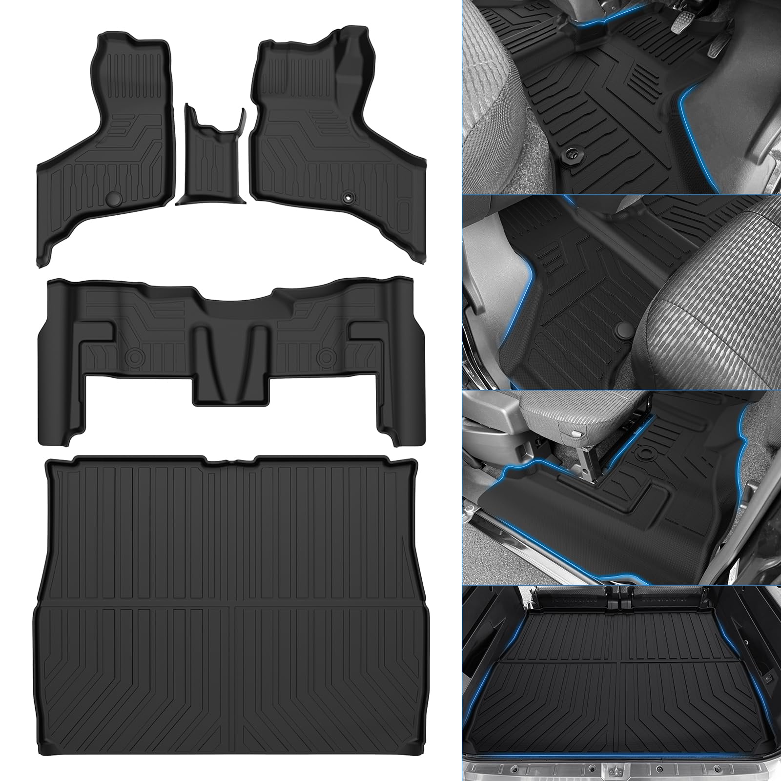 

CARVANTA Daihatsu Atrai S7 Series Floor Mats Trunk Mat Full 3D Floor Mats for Gasoline Vehicles December 2021 Second Floor Cargo Luggage TPE 3D Floor
