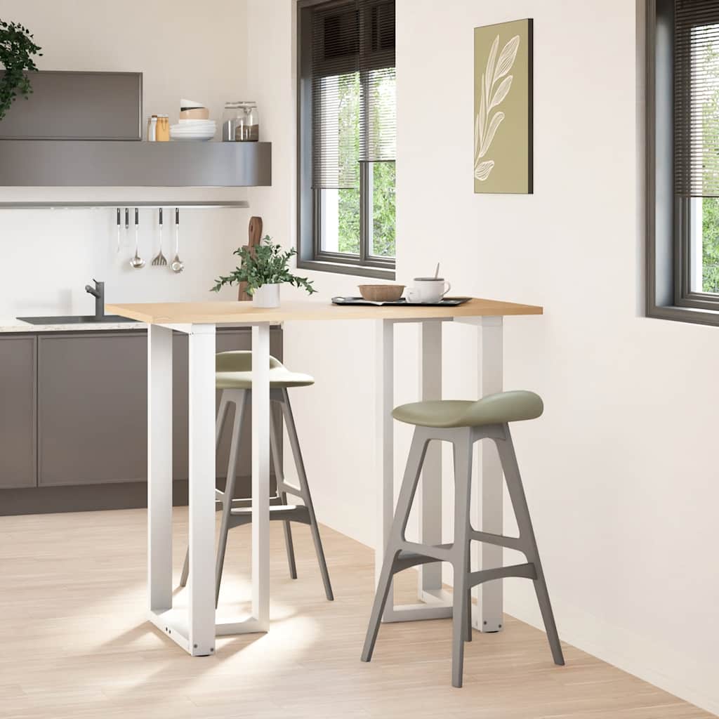 Vidaxl Nogi Do Stołu Barowego, 2 Szt., Białe, 60X35X(110-111) Cm, Stal