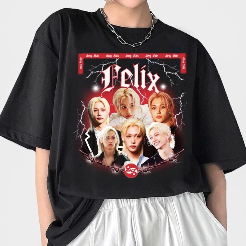2026 Retro Felix Stray Kids Kpop T-shirt, Stray Kids Karma Album Shirt, Stray Kids Ceremony Shirt, Stray Kids Dominate SKZOO World Tour 4XL