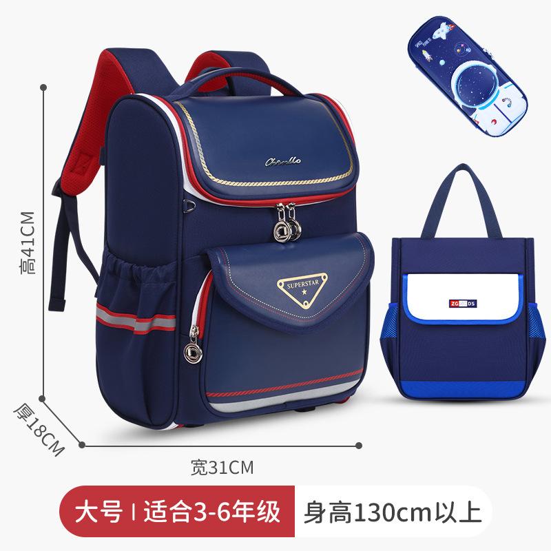New burden-reducing and breathable primary school schoolbag, light burden-reducing children's primary school schoolbag