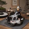 Mini Backflow Stick Incense Burner Lotus Shape Incense Stick Holder Ceramic Censer  Aromatherapy