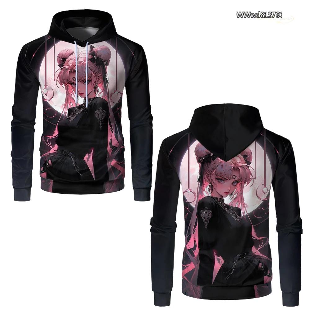 Sailor Moon Anime 3D Printed Men Hoodie Fashion Casual Funny Girls Hoodies Oversized Street Woman Sweatshirts Clothing Tops