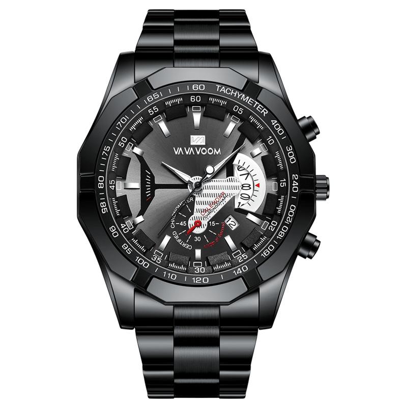 VA VA VOOM Watches for Men Luminous Quartz Watches South East Asia Sports Leisure Steel Belt Watches Sports