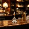 See Through Glass Liquor Bottle with Cap and Bird Profile for Cabinet Shelf Display, Liquid Storage, and Fruit Soak Projects for Daily Use