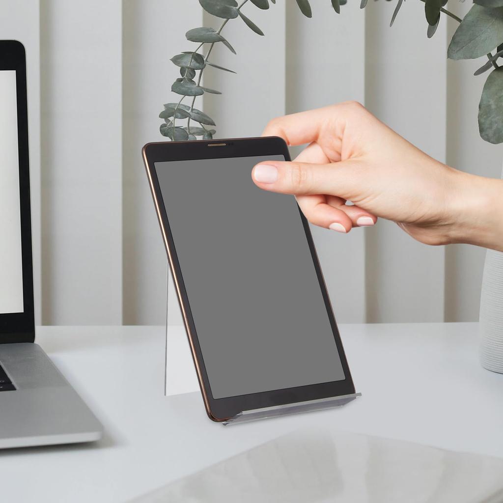 STOBOK Acrylic Stands, Display Stands, 6-Piece Tabletop Display Stand, Book Stand, Record Stand, Bookshelf, Clear Acrylic Base, Display Shelf