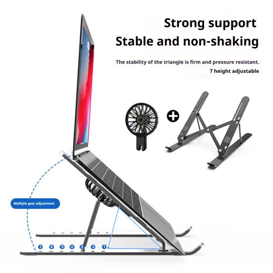 Stojan na počítač Držák na notebook s chladicím ventilátorem Vysoká stabilita Výškově nastavitelný Univerzální Přenosný Držák na notebook