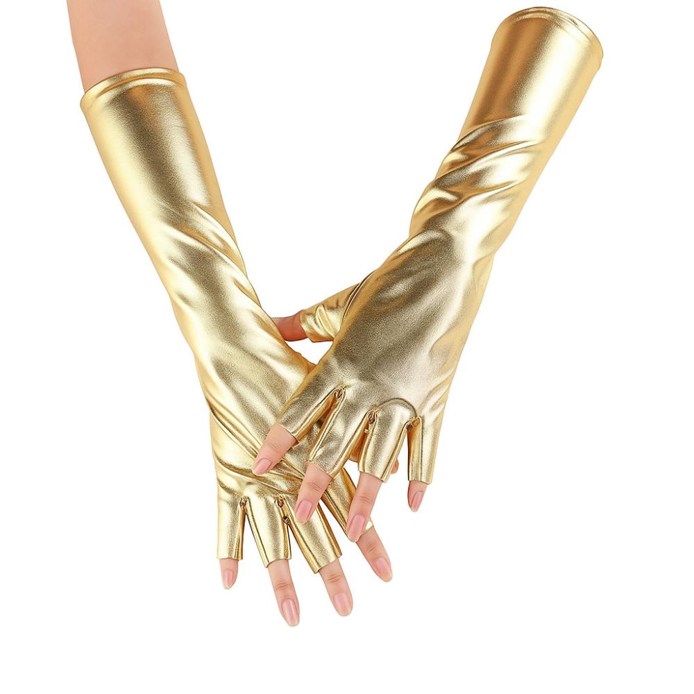 Imitation Leather PU Leather Gloves Punk Style Cosplay Gloves Hip Hop Performance