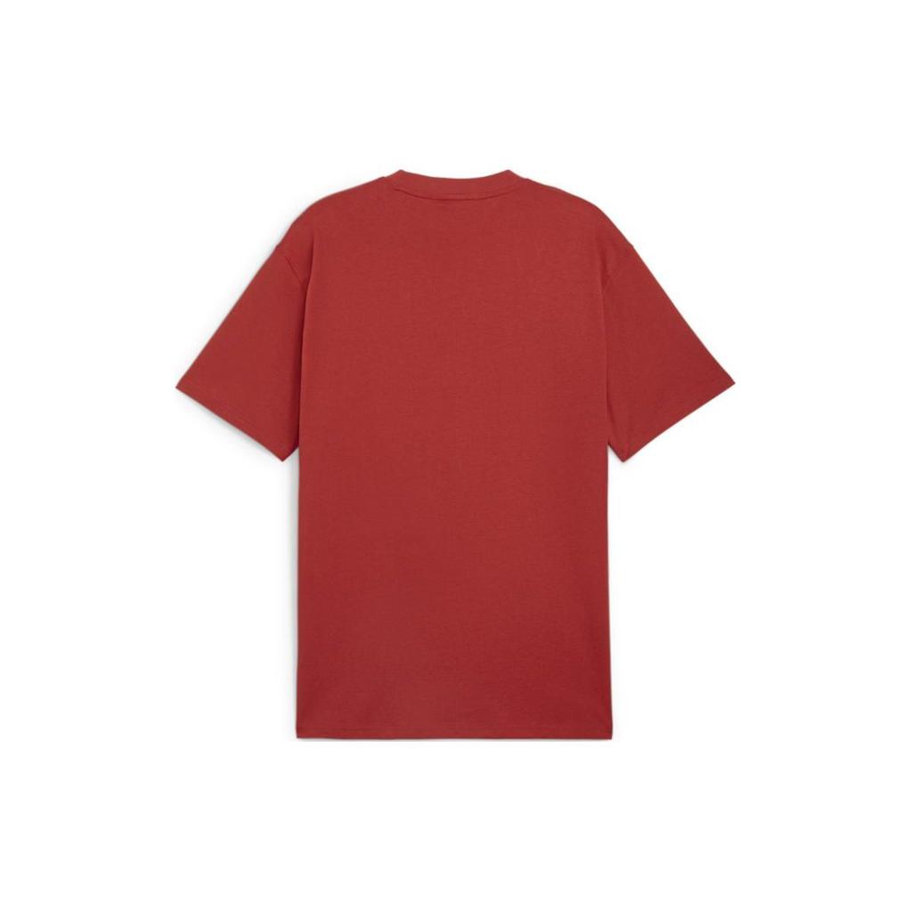 Puma Mmq Solid Color Round Neck Pullover Casual Short Sleeve T-Shirt Men Tops Red 624009-24