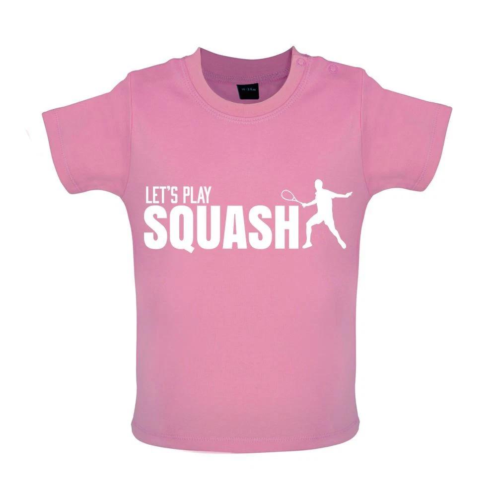 Let s Play Squash - Baby Kids Boys Girls Unisex T-Shirt / Babygrow - Player Racquet Court Team Love 150