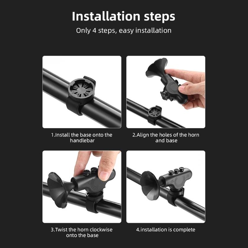 Electric Bicycles Horn Bike Electric Bells Mountain Bikes Horns USB Rechargeable Electric Bicycles Bells with Loud Sound