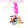 Natural Crystal Column Woven Mesh Pocket Pendant Car Hanging Bag Accessories G15
