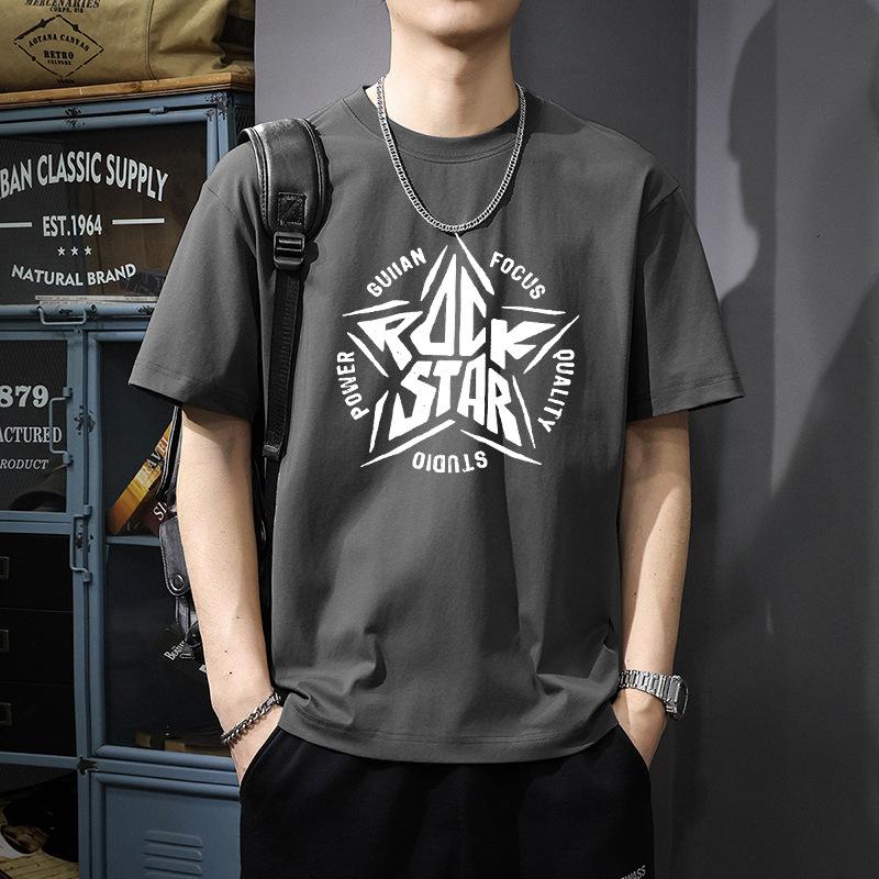 

Летние мужские футболки Хлопковая футболка с коротким рукавом Удобная ткань Спортивная одежда 3XL