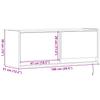 Wall Mounted TV Cabinet with LED Lighting Grey Sonoma 100 x 31 x 35 cm