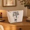 Trousse Beige J’peux pas je préfère les Chamois J'peux pas minimaliste | Trousse de Toilette en Coton 3 L avec Zip Métal et Fond