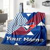 Name Custom Toronto Blue Jays Logo Print Flannel Blanket High Quality Warm Comfortable Cover for All Seasons Perfect for Gifts Home Decor