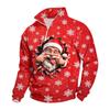 Men's Casual Mock Neck Sweatshirt with Christmas Print for Holiday Wear