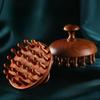 Sandalwood Round Disc Scalp Massage Comb for Hair Nourishment and Follicle Care