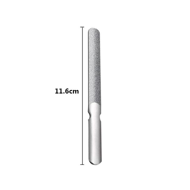 1pc Stainless Steel Double Side Nail File Styling Accessories Polish Remover For Buffer Manicure Tools For Salon Home And Travel