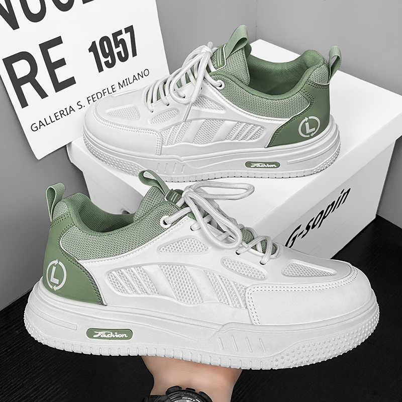 40 Hight Top Men's Breathable Sneakers Vulcanize Couple Beige Sports Shoes Joggings Overseas Daily Top Comfort Top Luxury