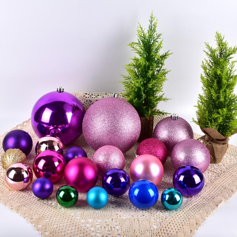 6-30cm Christmas Ornaments: Shiny, Matte & Glitter Balls In Gold, Silver, Red & Green - Plastic Tree Decorations