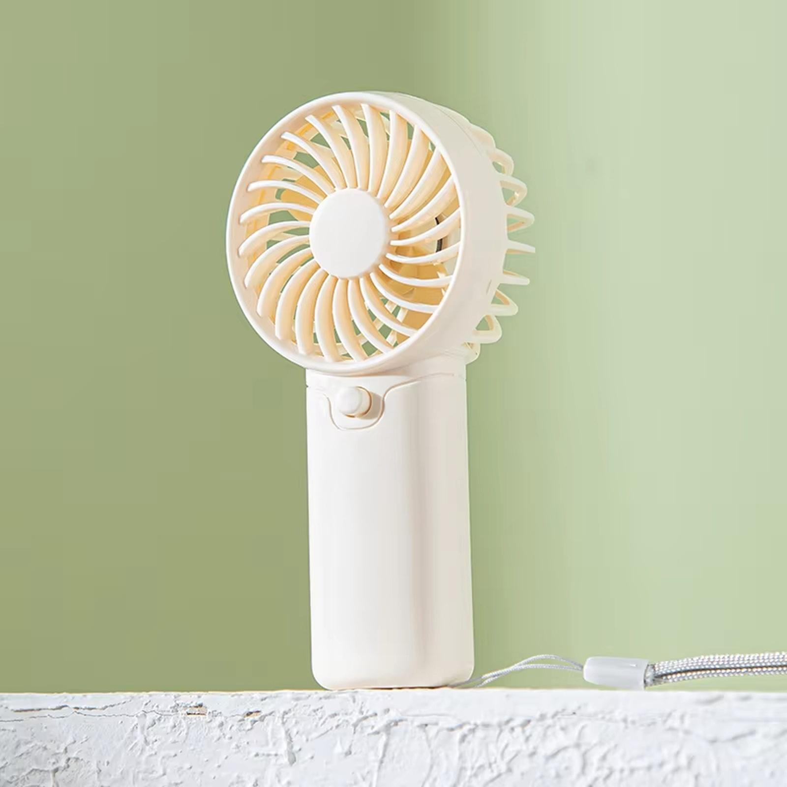Портативный ручной вентилятор Ветер Студенческий Уличный Высокоскоростной Вентилятор бежевый