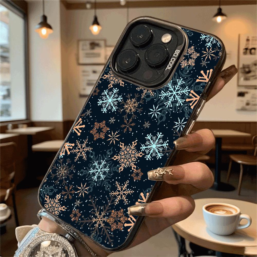 Winter Snowflake Pattern Hard Phone Case for Xiaomi Redmi Note 15 14 13 12 11 Pro Plus Shockproof Protective Cover