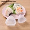 4PCS DIY Sushi Mold Onigiri Rice Ball Food Press Transparent Triangular Sushi Maker Mold Sushi Kit Kitchen Bento Accessorie