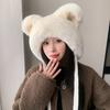 New Autumn and Winter Hat for Women's Ear Protection Lei Feng Hat Cute Kitten Ear Plus Wool Hat Knitted Warm Wool Hat