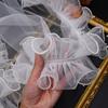 Wedding Veil Ruffled Stylish Falbala Long Veil Bride Hair Accessoies White