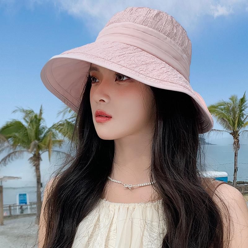 

Hat Women s Spring and Autumn Summer Sunshade Sun Hat Fashion Bow Bucket Hat ONE SIZE