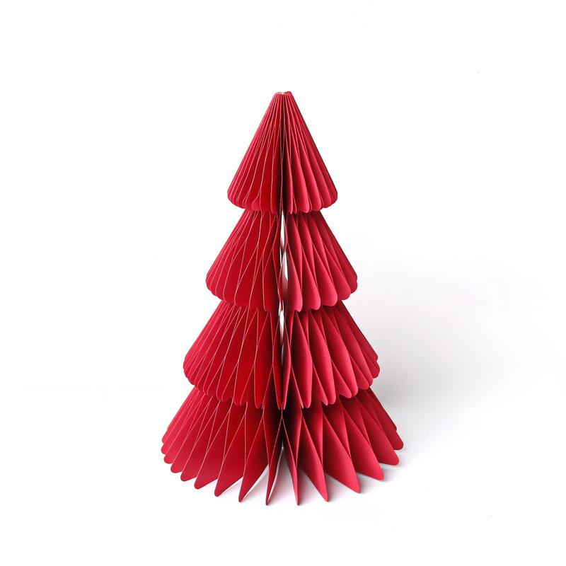 Origami Honeycomb Christmas Tree Tabletop Ornament for Home and Party Decor
