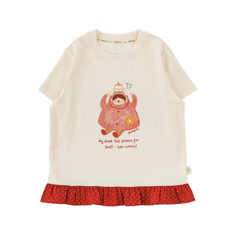 Youyou Girls  Cartoon Print Short Sleeve T-Shirt 110 cm