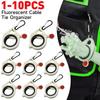Kabelbinder Fluoreszierender Kabelorganisator Aufbewahrung Kabelhalter Tragbares Kabelaufbewahrungswerkzeug Elektrokabel