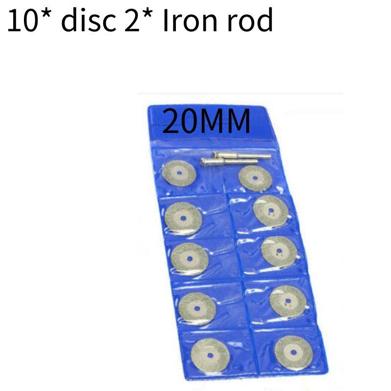 

Grinding Saw Electric Cutting Blade Polishing Jade 10 Discs And 2 Rods Iron 20mm/0.07in