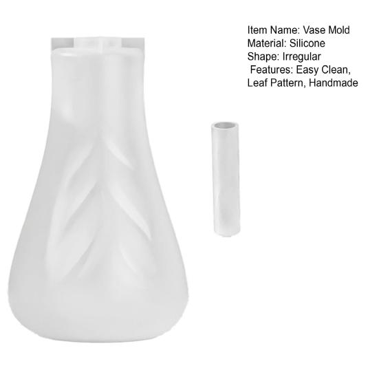 1 Set Vaso di Fiori Fai da Te Stampo in Silicone Vaso Decorativo con Motivo a Foglie Fatto a Mano Stampo per Colata in Resina Epossidica Creazione di Artigianato Vaso Stampo in Gesso Cemento
