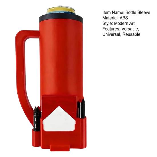Tactical Reload Beer Bottle Sleeve with Built-In Opener Insulated Can Cooler Portable Drink Holder for Camping BBQ Novelty Gift for Men Military Fans