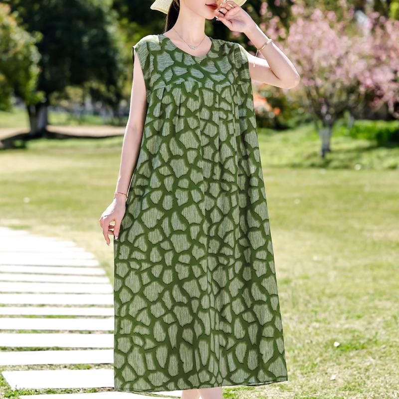 

Плюс Размер Элегантное Женское Летнее Платье Повседневное Свободное Длинное Платье Женская Винтажная Одежда 4XL