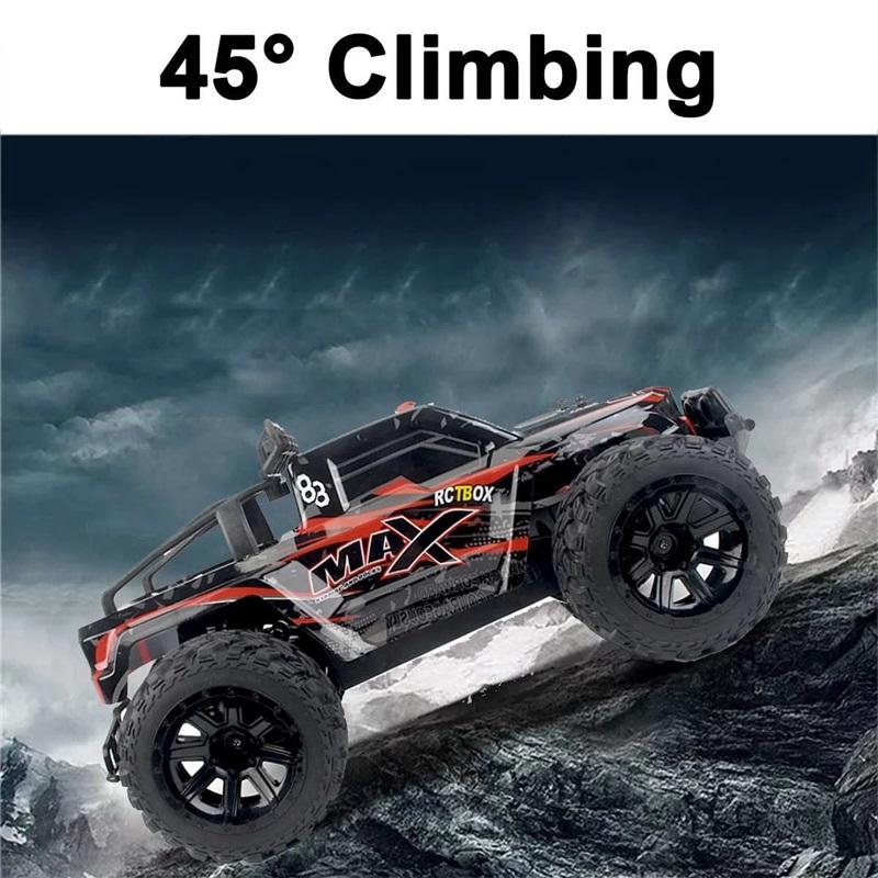 1:14 Scale 2.4G RC Bigfoot Truck, 20km/h High Speed Off-Road Crawler with PVC Anti-Crash Shell for Kids