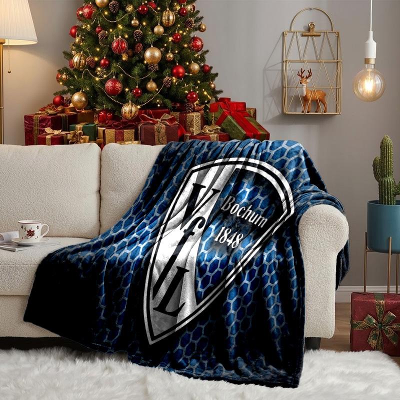 Coperta Bochum Crest in Flanella Peluche per Divano Letto Regali per Uomini Donne Coperta da Viaggio Picnic Regali per Fan di Natale