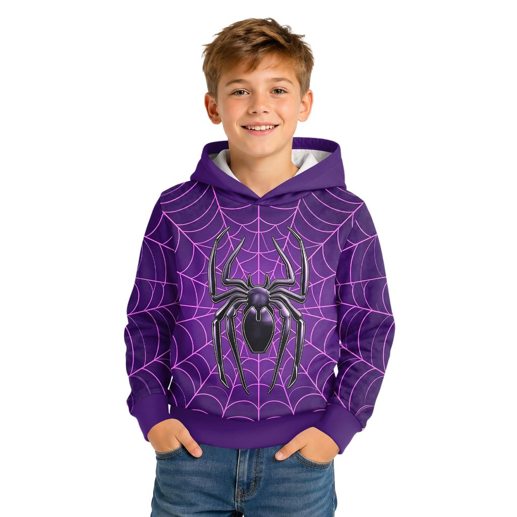 Kids Long Sleeve Loose Fit Geometric Print Top for Casual Everyday Wear