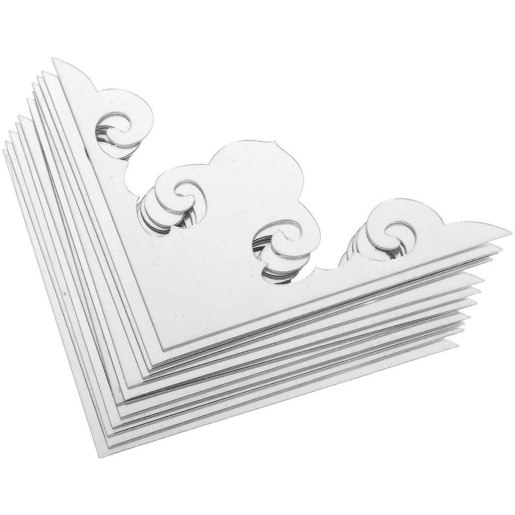 12Pcs Mirror Wall Stickers 3D Acrylic Corner Decals Living Room Decoration Peel Stick Easy Install Removable Wall Decor