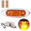10pcs 3LED Side Marker Light Waterproof Dustproof Piranha Lamp for Truck Trailer LorryAmber