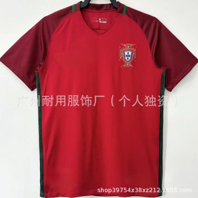 Retro Portugal Jerseys Commemorative Version No. 7 17 C Ronaldo Football Uniform Classic