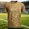 Mexico Eagle Snake Graphic Soccer Jersey,  Breathable Sports Football Shirt