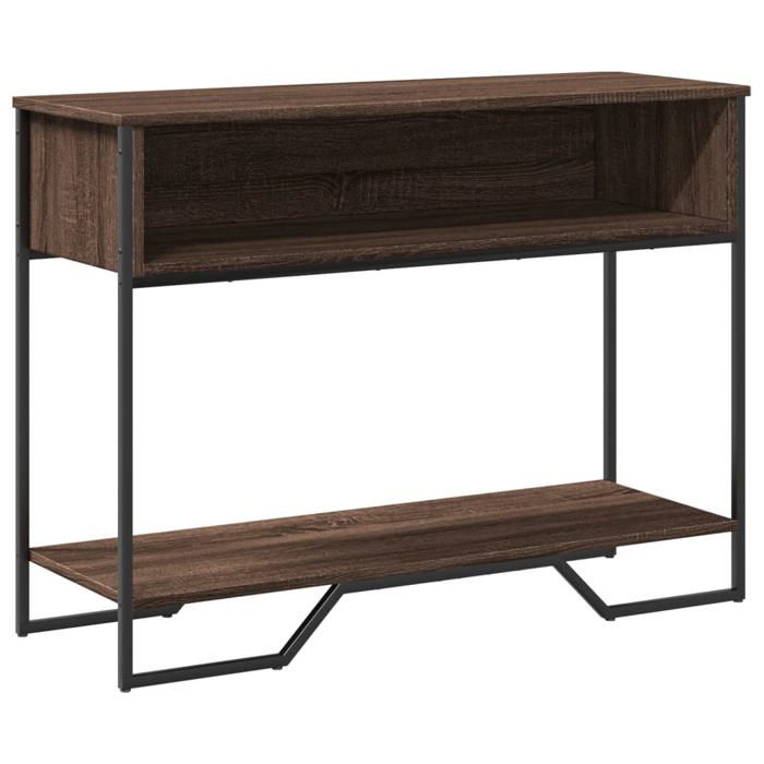 VidaXL Console Table Brown Oak 100x35x74.5 Cm Engineered Wood 848533