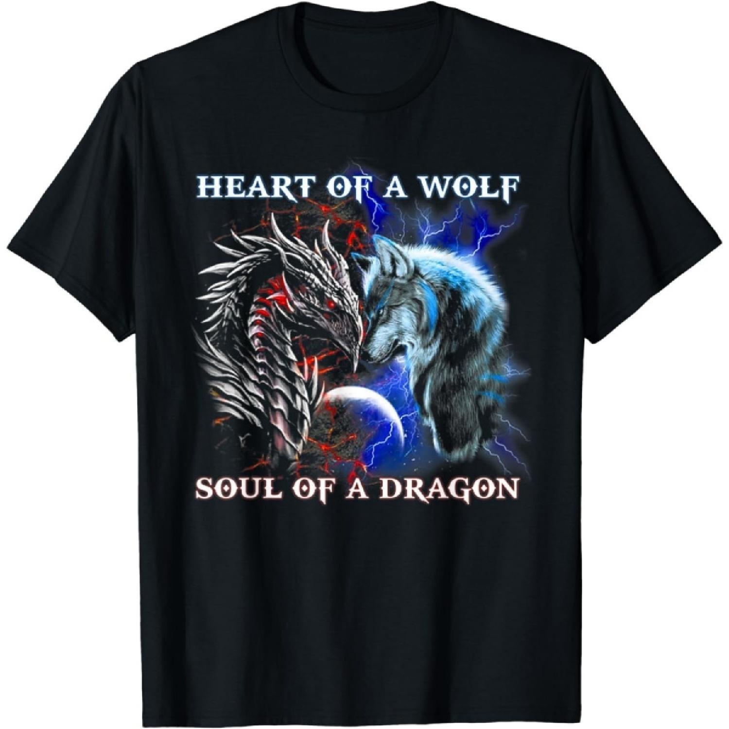 PERTID Cool Dragon - Wolf Warrior T-Shirt S