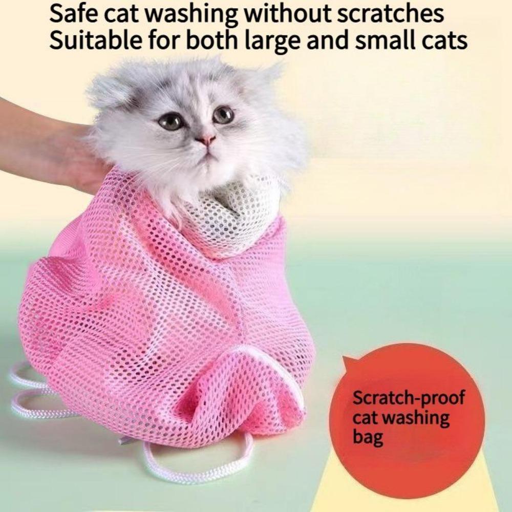 1PC cat bath artifact anti-scratch washing cat bag cat bath bag washing cat artifact anti-scratch anti-bite multi-purpose fixed cat bag