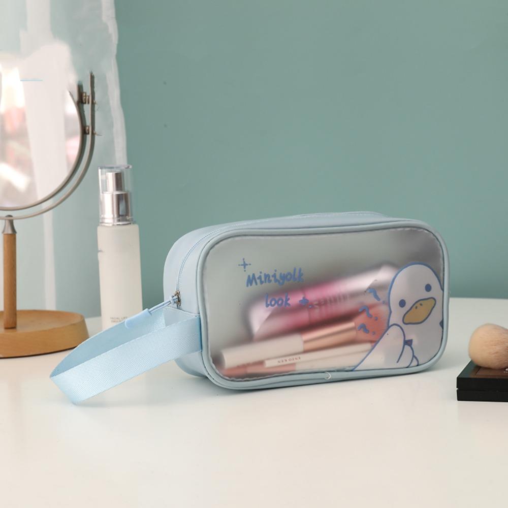 

Сумка Большая вместимость ПВХ косметички для хранения туалетных принадлежностей Прозрачная косметичка Косметички M жёлтый